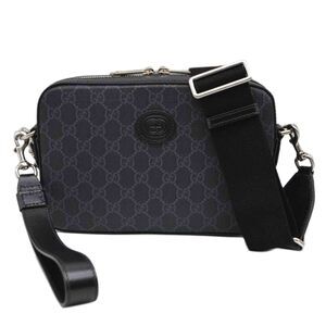 GUCCI GG Supreme Interlocking Leather Shoulder Bag